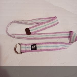 Foot joy multi color stripes adjustable belt